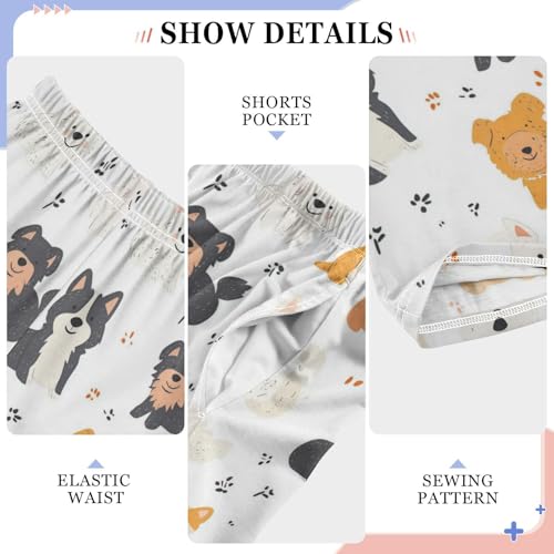 Pajama Bottoms, Pajamas Long Pant Dogs Cute Lounge Wear Casual Sleep Pants Soft Pjs Sleepwear4