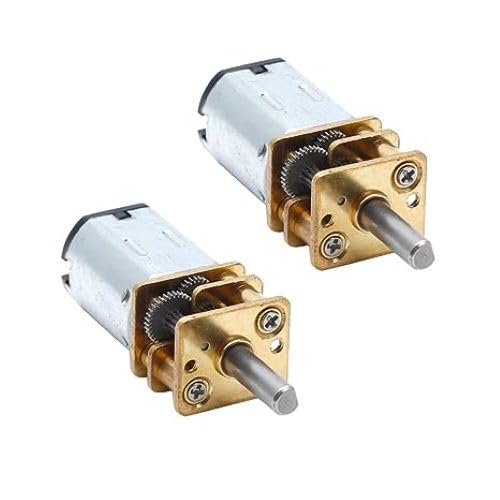 NITINROBO N20 MOTOR 3.7V-6V 100 Rpm Micro Metal Gear motor for RC Car Robot Toys DIY (2 pcs)-metal gearbox-ideal for making robots