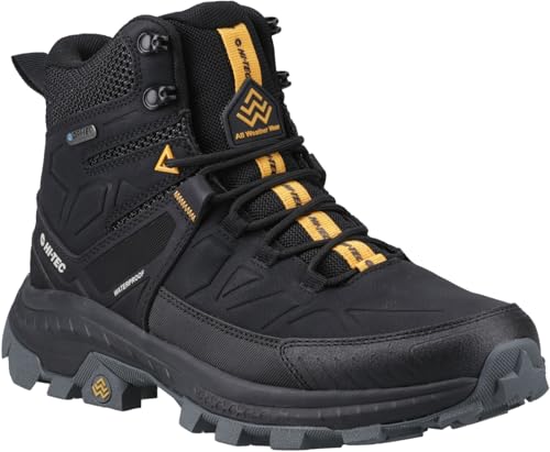 Hi-Tec Rainier - Botas de senderismo para hombre, Black, 42 2/3 EU