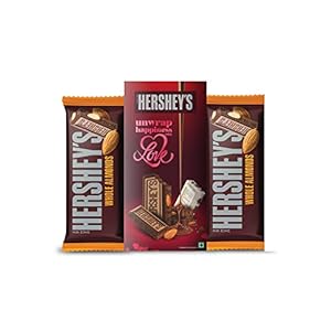 Hershey’s Bar Valentine Greeting Pack Almond Chocolate, 100 gm (Pack of 2)