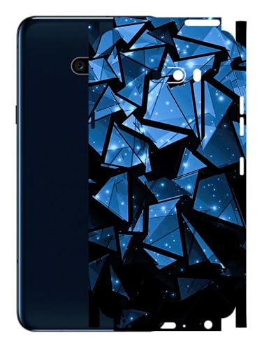 Image of AtOdds - Full Body Back Screen Guard Protector Film - Lamination Wrap Skin Sticker Compatible with LG G8X ThinQ | Scratchproof Matte Finish (Blue Crystals)
