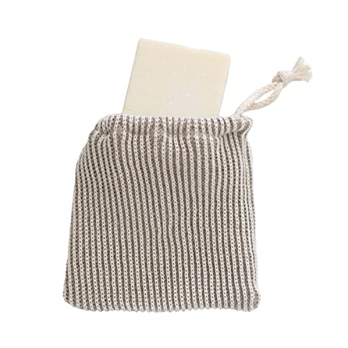 Saquitos para jabón, de algodón orgánico y lino, fabricado en Alemania, con cordón para cerrar y colgar Cover