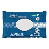 McKesson Washcloth Wipes, Scented - Disposable Wet Wipes for Adults - Alcohol-Free - No-Rinse Formula - Snap Lid Soft Pack, 48 Count, 1 Pack