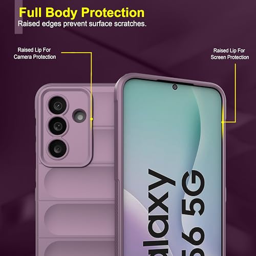 Image of amazon basics Back Case Cover for Samsung Galaxy M56 5G | Compatible for Samsung Galaxy M56 5G Back Cover | Liquid Silicon Magic Case with Camera Protection | Lavender