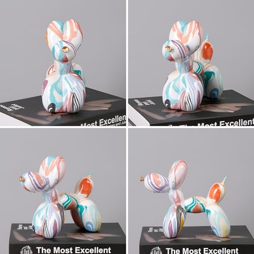 Estatua Perro Globo, Escultura de Resina para Decoración miniatura 3