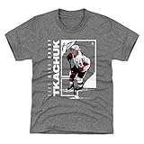 500 LEVEL Brady Tkachuk Youth Shirt (Kids Shirt, 14-16Y X-Large, Tri Gray) - Brady Tkachuk Stretch WHT