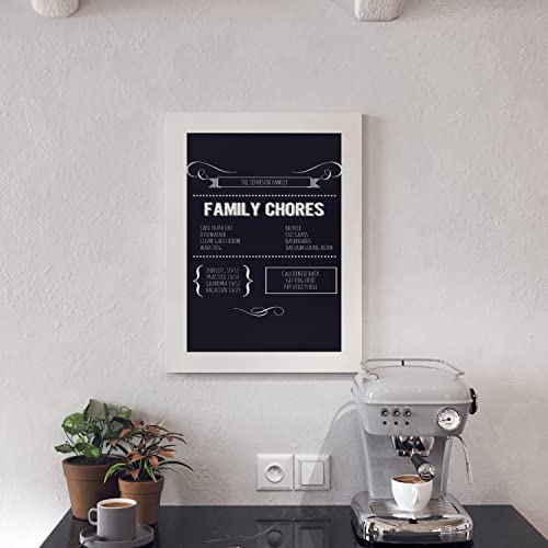 Solid White Wood Magnetic Wall Chalkboard, Large Size 18" X 24", Framed Chalkboard - Decorative Magnet Board Great For Kitchen Decor, Weddings, Restaurant Menus And More! … (18" X 24")… #TOP7