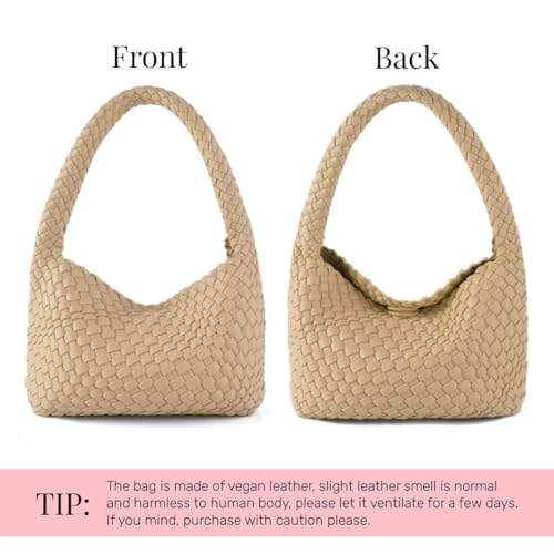 Bolso tejido para mujer, de cuero vegano, bolso bandolera y cartera pequeño, bolso de compras a la moda miniatura 4