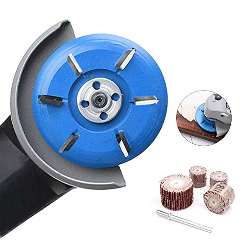 CKE 90mm Six Teeth Power Wood Carving Disc Wheel Milling Cutter Attachment for 16mm(5/8 inch) Aperture Angle Grinder (6 Teeth)