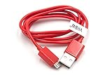 Longueur : 1 m vhbw Câble USB-Micro USB 1 m Rouge pour JBL Flip, Flip 2, Flip 3, Go, Reflect