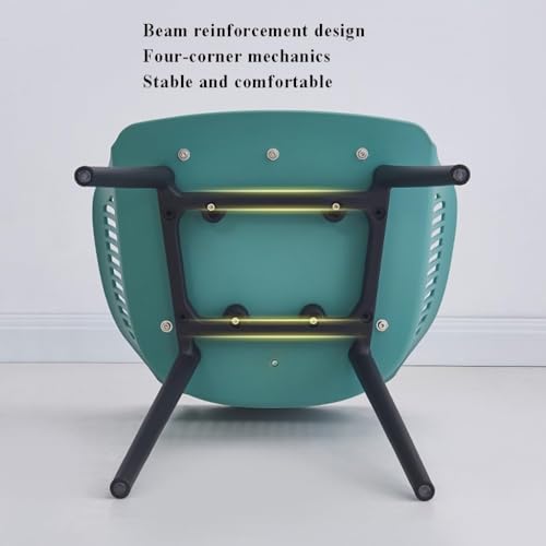 Image of Creative Peacock Blue Plastic Dining Chairs Set of 4 | Armrest Spindle Back Design | Plastic Shell and Legs | 1.47 Feet Seat Height | Dining Kitchen Cafe Restaurant Living Room Home Use