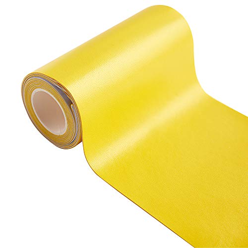 Image of Leather Repair Patch Kit Yellow 4 x 60 inch Leather Repair Tape Self Adhesive Patch for Furniture, Couch, Sofa, Car Seats Computer Chair First Aid Vinyl Repair Kit