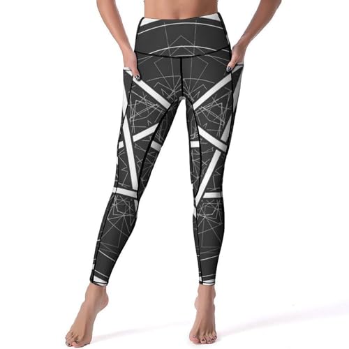 Pantalon de sport yoga anti-glisse et confortable à motif pentagramme