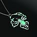 LKingel Spider Pendant Necklaces Glow In the Dark Spider Necklaces Night Moon Luminous Glowing Necklace Fashion Halloween Jewelry for Men Women (Green Light)