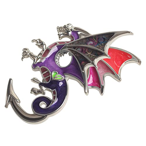 Image of WEVENI Alloy Fantasy Dinosaur Dragon Brooch Enamel Pins for Women Lady Girl Fashion Jewelry Gift