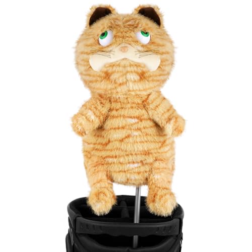 LZFAN Golf Club Covers for Woods and Drivers Funny Driver Headcover Animal Golf Club Head Covers Golf Gifts for Men Women Plush Cat