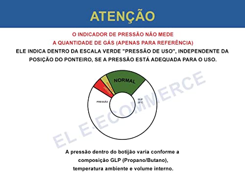 Medidor De Gás Manômetro Registro Regulador Válvula Cozinha