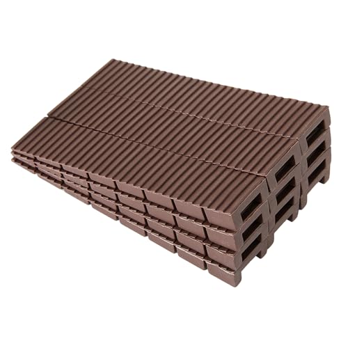 ZZJMCH 12 Pack Brown Multi Purpose Furniture Plastic Shims for Leveling Extreme Weight Capacity Wedges Easy to Snap Cut-to-fit Size Leveler for Toilet Shims, Doors, Windows, Sheds, Table