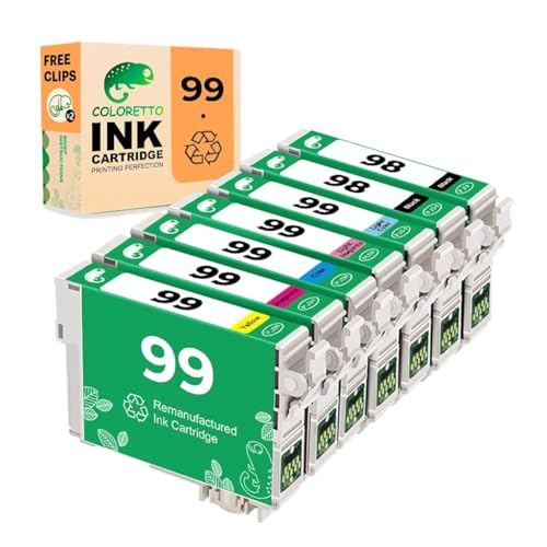 Cartouches d'encre Epson 99 T099 Coloretto impression haute définition lot de 2