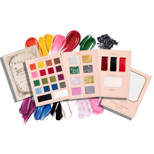 KIMUSE Face Paint Palette for Halloween Makeup, 18 Colors Face Painting Kit, 8 Glitters, 3 Lip Creams & Setting Powder, Halloween Makeup Kit for Cosplay, Costume, Festival, Kids & Adults - image 1