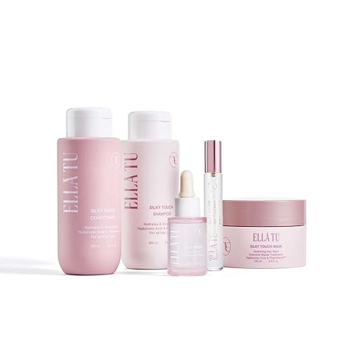 Elltu Goddess Hair Kit - Rutina completa para cabello seco, dañado, teñido y tratado químicamente, incluye champú, acondicionador, máscara, suero y