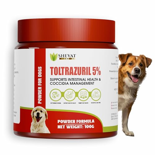 Toltrazuril 5% Powder for Dogs Supports Intestinal Health and Coccidia Management Digestive Health and Gut Balance Supplement for Puppies and Adult Dogs 100g