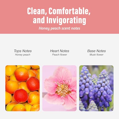Aroma Gel Air Freshener, Peach-Scented, Bathroom Air Freshener, Nightstand, Office, Closet Air Fresheners for Small Spaces, Made with Essential Oils for Home Decoration 2pcs - Image 3
