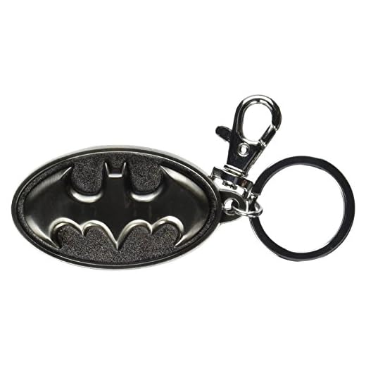 DC Batman Logo Pewter Keyring Silver, One Size