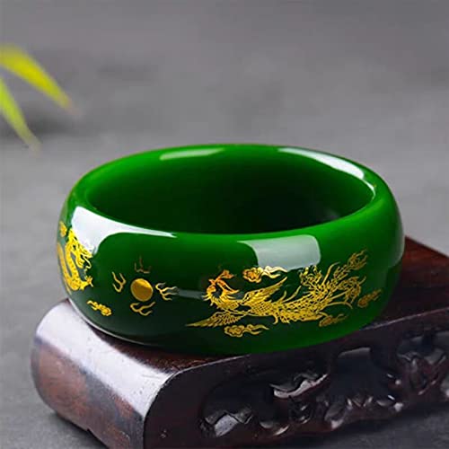 Bracelet jade naturel pour femme jonc rond de 62-64 mm avec son écrin élégant