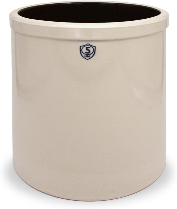 Gardener's Supply Company 8587577 5-Gallon Stoneware Pickling Crock