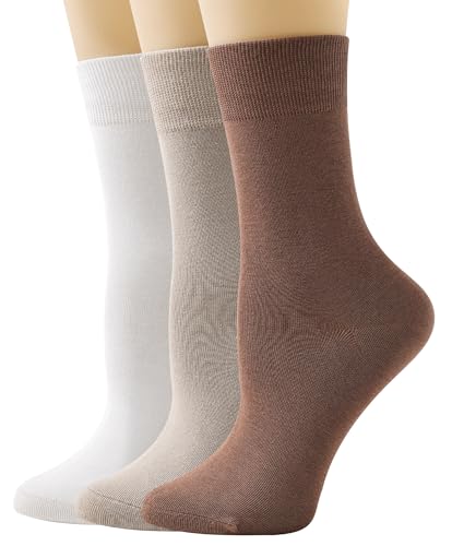Thin Crew Socks for Women, Soft Cotton Socks for Casual & Dress Occasions