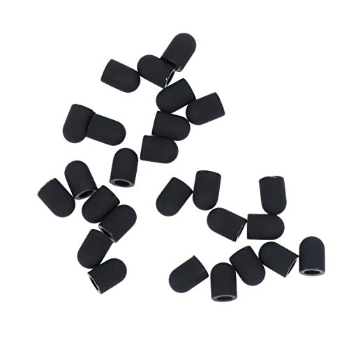 Hemobllo 30Pcs Embouts De Remplacement en Silicone pour Stylet Tactile, Pointe Universelle 5.0Mm, Noir, pour ÉCran Tactile