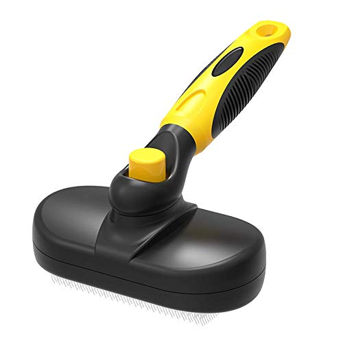 Self Cleaning Slicker Brush – Gently Removes Loose Undercoat, Mats and Tangled Hair – Your Dog or Cat Will Love Being Brushed with The…