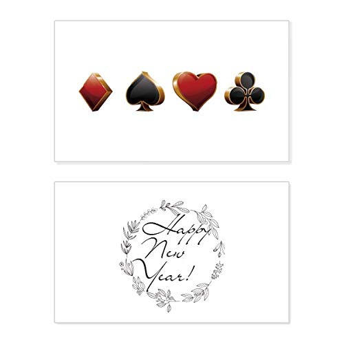 Carte de nouvel an Spade cœur correspondance vœux janvier