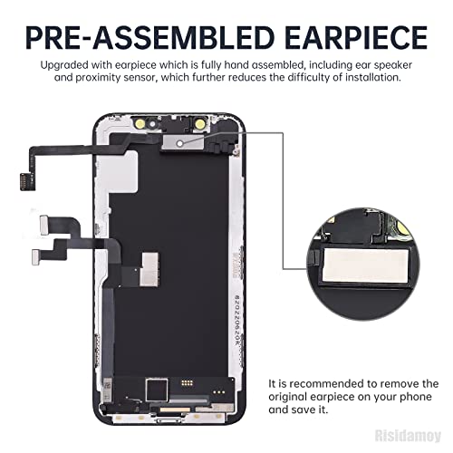 Image of for iPhone X 10 Screen Replacement 5.8 inch LCD with Ear Speaker | 3D Touch Display Digitizer Full Assembly Repair Kit Front Earpiece Proximity Sensor Glass Fix Tools A1865 A1901 A1902