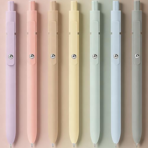 Gel Pens, 7pcs 0.5mm Quick Dry Black Ink Fine Point