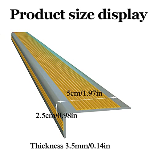 Non-Slip Stair Edge Protector, Pvc Rubber Stair Treads, Self-Adhesive Stair Step Edge Trim, Rubber Stair Nosing, Waterproof Stair Edging Covers For Indoor And Outdoor, Width 0.98X1.96In/2.5X5Cm ( Colo #TOP4