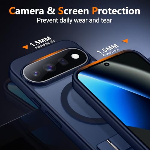 Image of SPIDERCASE for Google Pixel 11 Pro Case, Built-in Stand, Blue | [3 Stand Ways] [Military Grade Drop Protection] Invisible Stand Shockproof Slim Case for Google Pixel 11 Pro