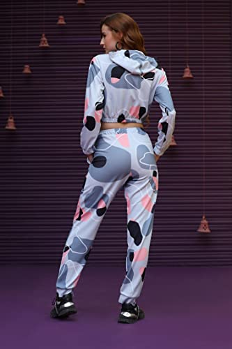 Image of GRECIILOOKS Co Ord Set for Women | Co Ord Set for Women Stylish |Printed Lycra Co Ord Set for Women | Travel Co Ord Set for Women | Full Sleeve