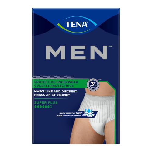 TENA Men Super Plus Protective Underwear, Heavy Absorbency, 16 ct