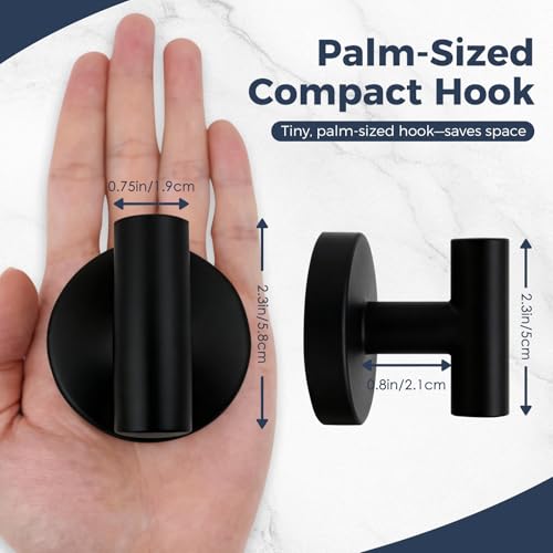 Image of Heavy Duty Suction Cup Hooks for Glass Window,Tile,Mirror,Removable Shower Hooks for Inside Shower,Metal Towel Hooks for Bathroom,4 Pack(Black)