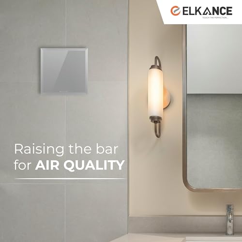 Image of Dazzle 150mm (6 Inches) Axial Exhaust Fan | BLDC Motor | 7W, 2400 RPM | Premium Lacquered Glass Panel - Stylish Ventilation for Office, Kitchen & Bathroom | (Grey)