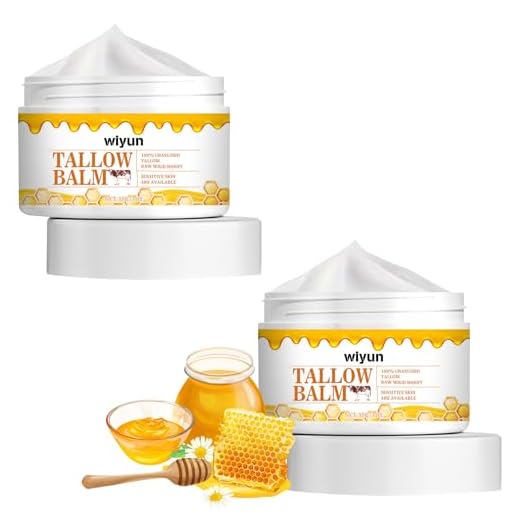 Crema hidratante para el cuidado de la piel, 100 % sebo forrado, para rostro y cuerpo, adecuada para todo tipo de pieles, 30 g (2 unidades)