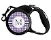 Personalized Gingham Print Retractable Dog Leash - Medium