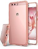 Ringke [Fusion] Compatible with Huawei P10 Plus Case Tough PC Back TPU Bumper [Drop Protection, Shock Absorption Technology][Attached Dust Cap] Raised Bezels P10 Plus Protective Cover - Rose Gold