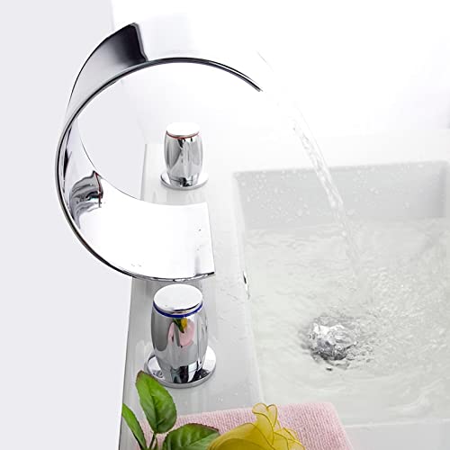 Robinetterie cascade de luxe chromée N0010 pour une robinetterie sur gorge durable