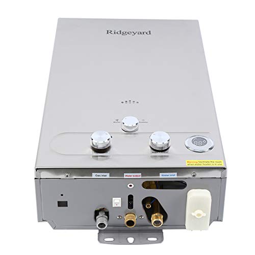 Ridgeyard 3.2GPM Water Heater 12L Digital Display LPG Propane Gas Tankless Stainless Instant Boiler Hot Water Heater Boiler Burner Bathroom Supplies - Thumbnail 5