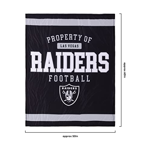 FOCO Las Vegas Raiders NFL Team Property Sherpa Plush Throw by FOCO - Image 3