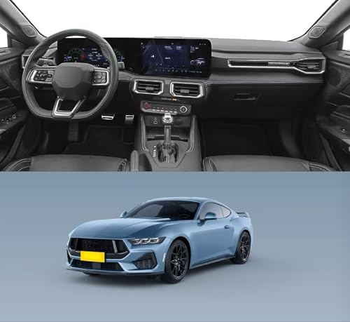DUKLASSQ Car Dash Cover for 2024 2025 2026 Ford Mustang Without HUD Accessories Dashboard Cover Mat Carpet Sunshade Windshield No Glare Black