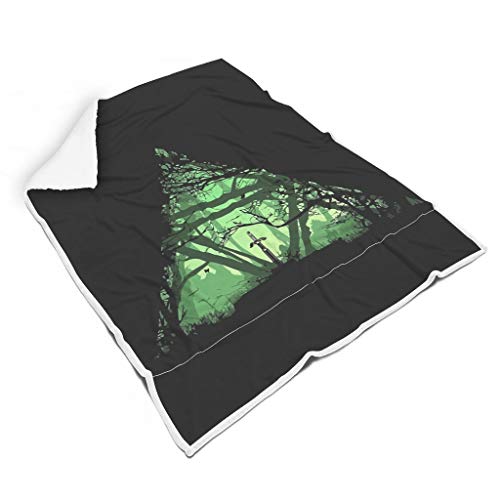 XHJQ88 Manta Gree Sword-Zelda Diseño Impresión Ligera Big Albornoz Manta – Gamer Love Soft se Adapta a Hombres Uso, Polar, Blanco, 60x80 Inch